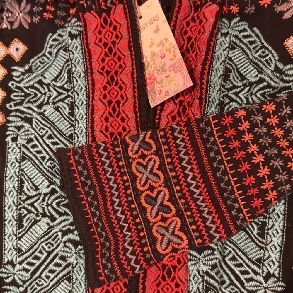 Johnny was Biya Shaker heavily embroidered duster NWT - Picture 9 of 13